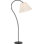 Dume Large Arched Floor Lamp with Silk Pleated Shade