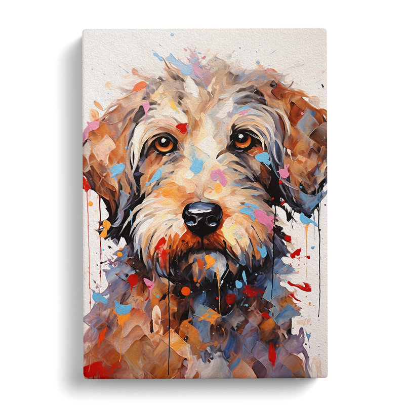 Labradoodle Expressionism No.3 - Wrapped Canvas, 50cm H x 35cm W x 3cm D