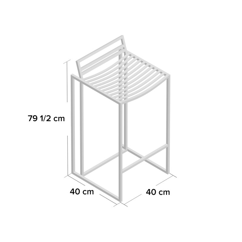 Wattripont Counter Stool, Matt Black