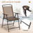 8 - Person Metal Patio Diining Set With Foldable Chairs And Umbrella Hole-244615790-244615760