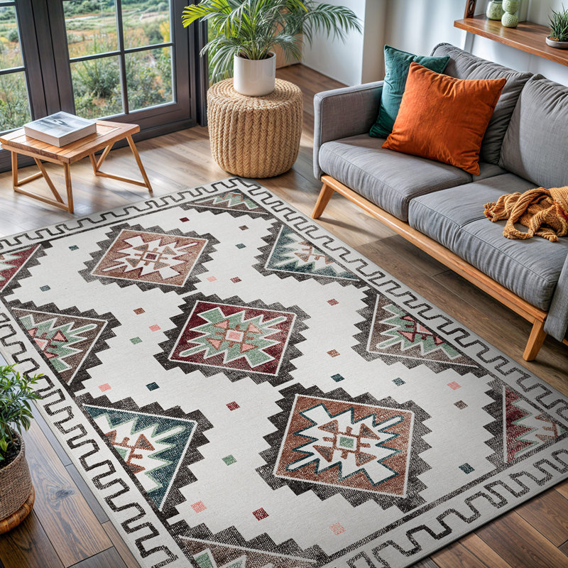 Koressa Chenille Washable Oriental Indoor Rug, Rectangle 8' x 10'