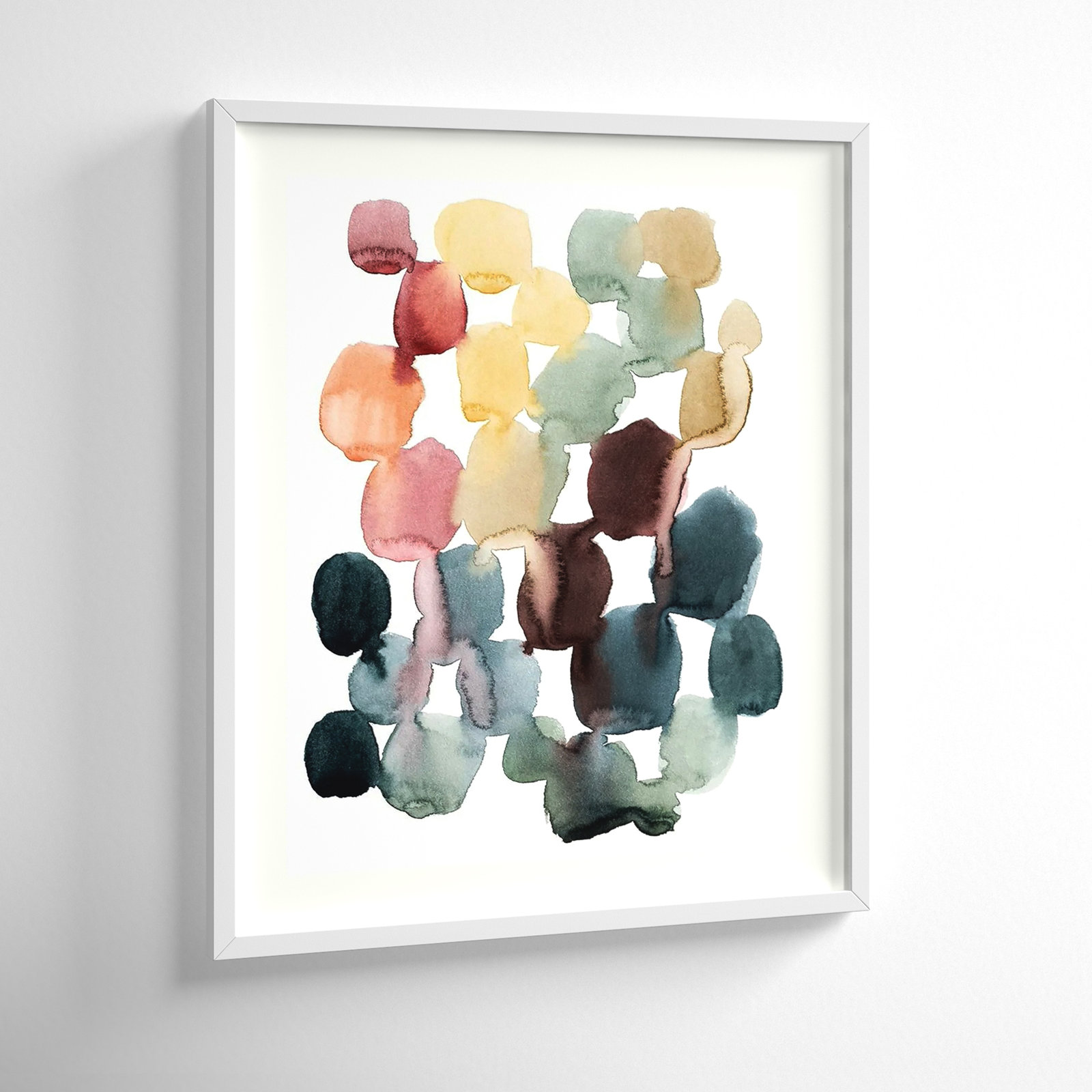 Desert Stones II by Grace Popp, White Framed Paper, 20" H x 17" W