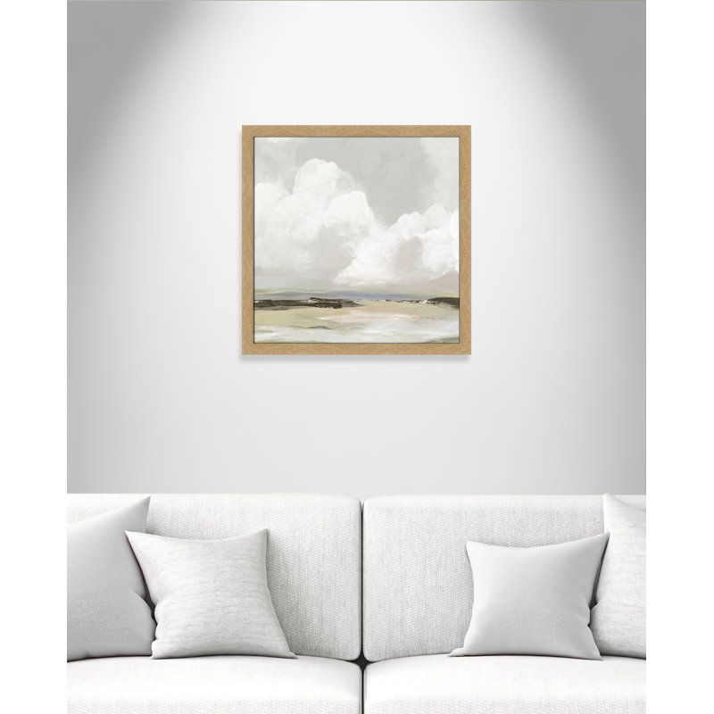 Weatherhill Soft Clouds - Photo encadrée, reproduction d'art, H 24,5 po x l 24,5 po x P 1,12 po, Encadré naturel