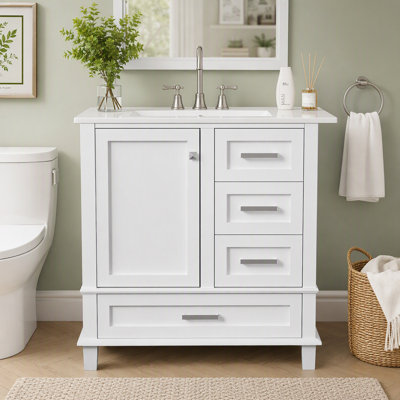 Ensemble de meuble-lavabo 30 po avec lavabo, facile à nettoyer
