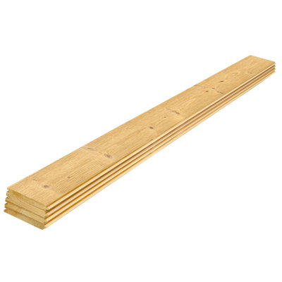 Thermally Modified Natural Wood Tongue and Groove Boards, 1 in. x 6 in. x 80 in -  UFP-Edge, 495997