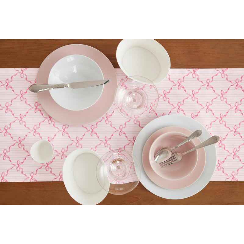 Bows - 100% Cotton Table Runner, 36" x 14"