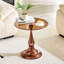 Petite table d'appoint en métal avec plateau en verre-129195830