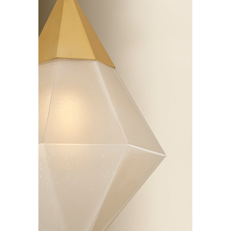 Angelique 1-Light Seeded Glass Pendant, 26.5" H x 15.5" W x 15.5" D, 25 Watts