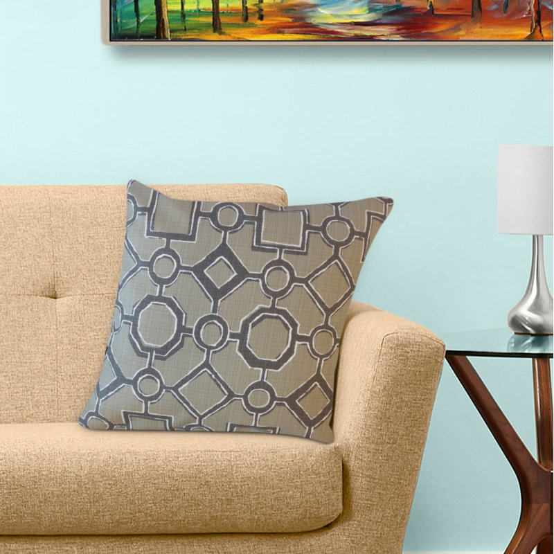 Coussin Wenda, 12 po x 18 po, Cannelle / Gris, Coussin lombaire