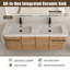 Ensemble de meuble-lavabo double 60 po avec plateau en résine Ardingly-1617998418