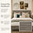 Queen Bed Frame with Panel Headboard-125286218