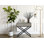 Table de chevet en bois taupe 23 po avec plateau en verre Koda