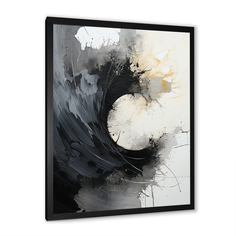 " Contrasting Harmony II ", Black Picture Framed, 20" H x 12" W x 1" D