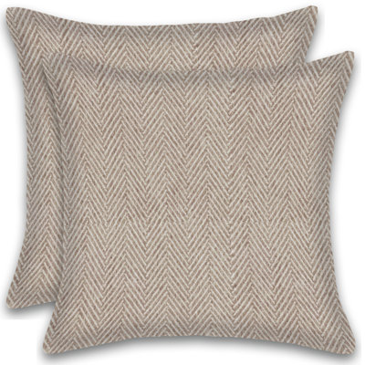Herringbone Square Cotton Pillow Cover & Insert