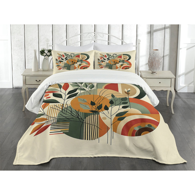 Polyester Not Solid Color Coverlet, King Coverlet / Bedspread + 2 Standard Shams