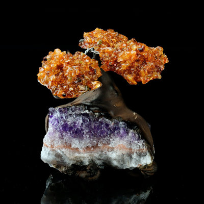 Citrine Gem Tree - Abondance de cristal pour richesse et amp; Décoration intérieure | Cadeau Feng Shui