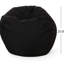 Fauteuil à billes noir moderne pour la maison - 33,2 po x 25,38 po avec rembourrage en mousse souple et de soutien 34 po, rembourré
