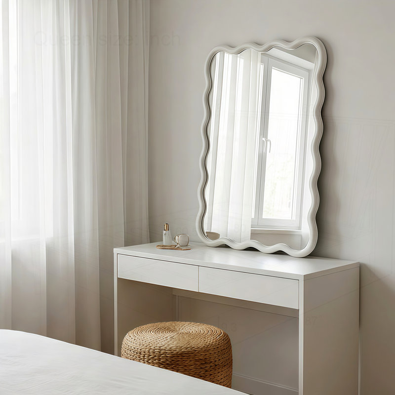 Miroir décoratif 20 po x 30 po, Blanc