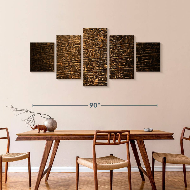 Stone Hieroglyphs Pattern, 42" H x 92" W