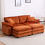 Canapé modulaire surdimensionné à assise profonde et siège réversible avec 2 repose-pieds et coussins-312829230