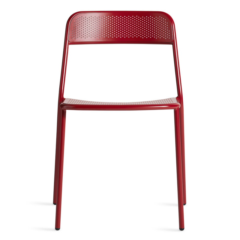 Trim Outdoor Dining Side Chair, Carmine