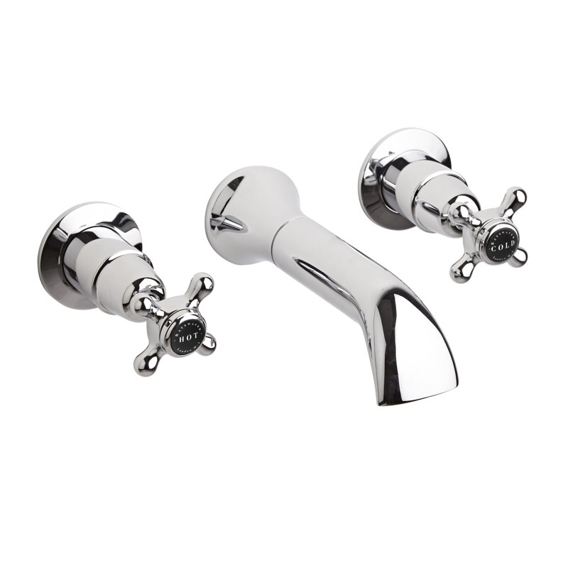 2 Handle Wall Bath Faucet Bath Filler