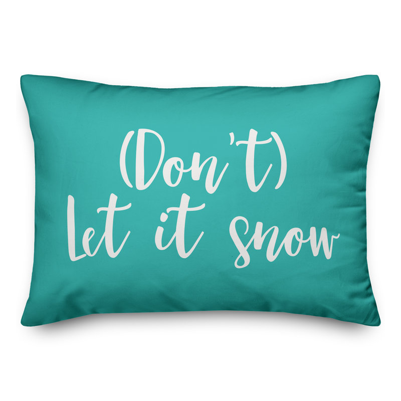  Coussin Don't Let It Snow, Bleu sarcelle