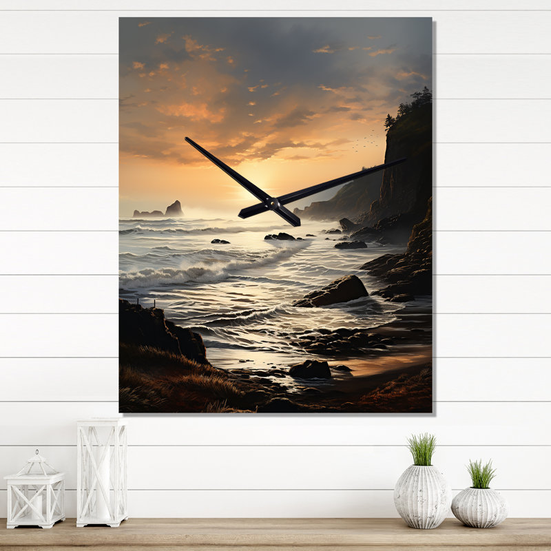 Amoreena - Nautical & Beach Wall Clock, 32" H x 24" W x 1" D