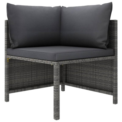 Canapé de patio carré de 23,6 po de large avec coussins Nisse