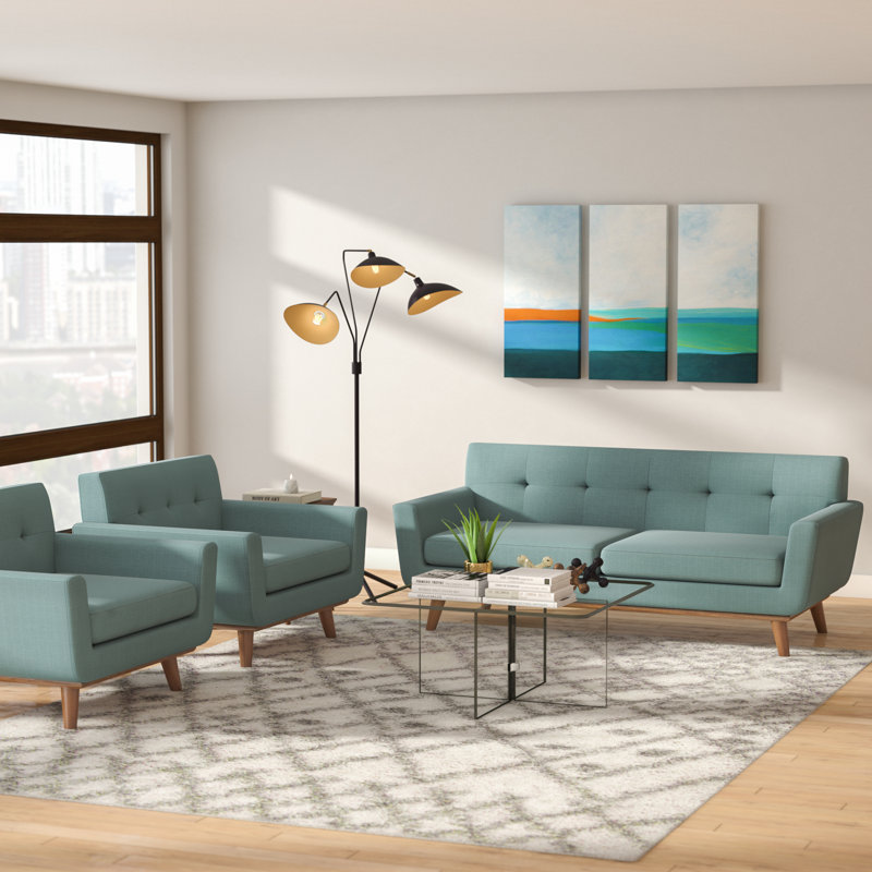 Ensemble de fauteuils et causeuse 3 pièces Engage, Azure