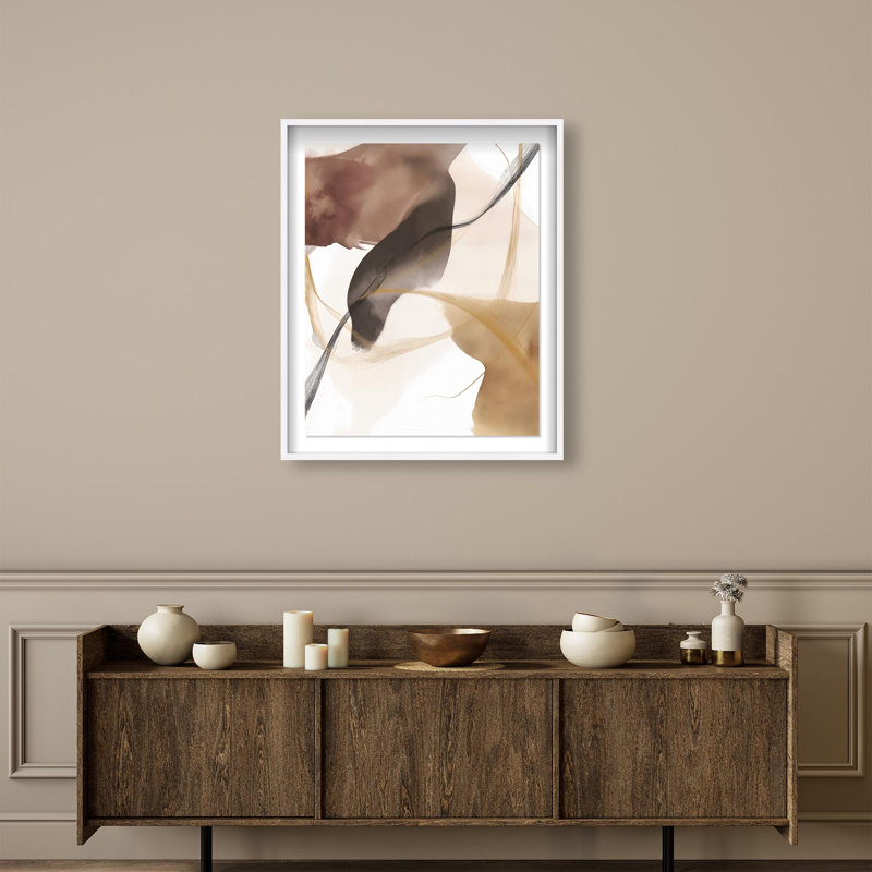 Oliver Gal Le Dancer II Abstract - Luxury Shadowbox Framed Wall Art, 37" H x 31" W, White