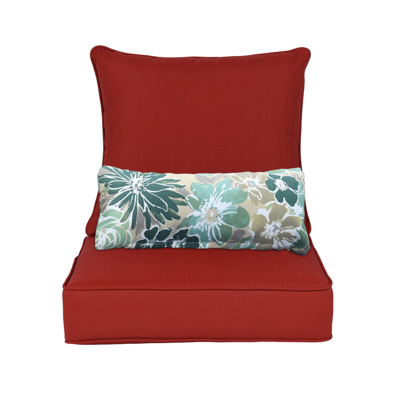  Coussin de siège / dossier d'extérieur, L 22 po x P 24 po, Rouge