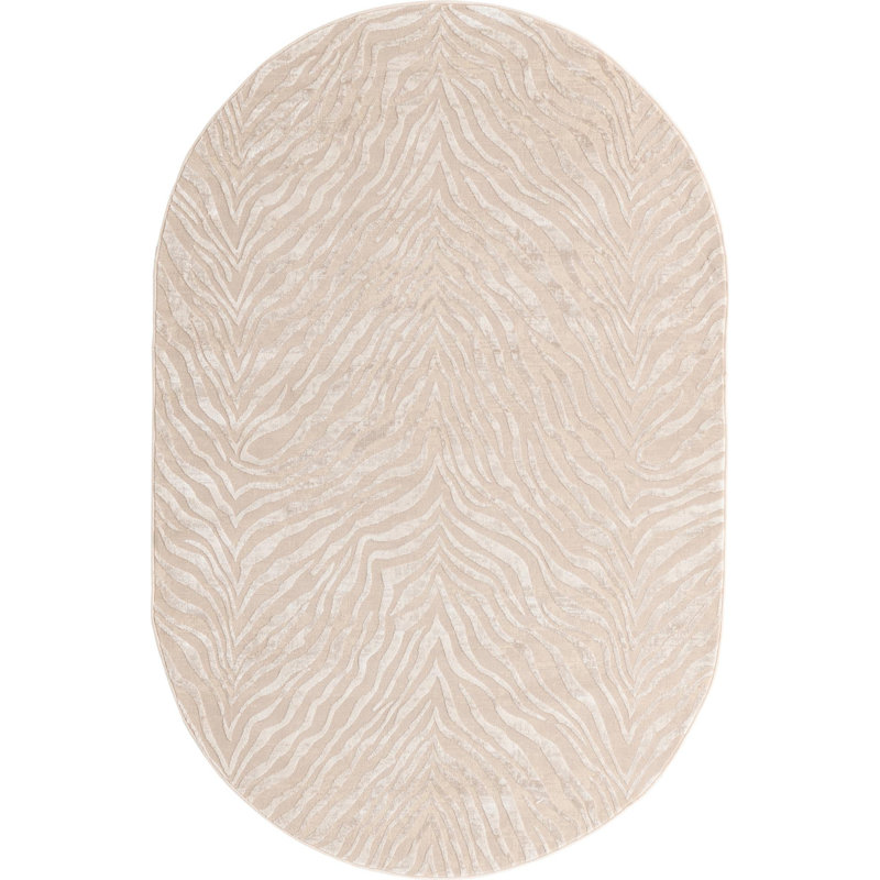Tatte Animal Print Indoor Rug, Oval 5'3" x 8'