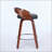 Stylish and Comfortable Bar Stools Set of 2 with Swivel Function and Soft Cushion Seat-1208887842