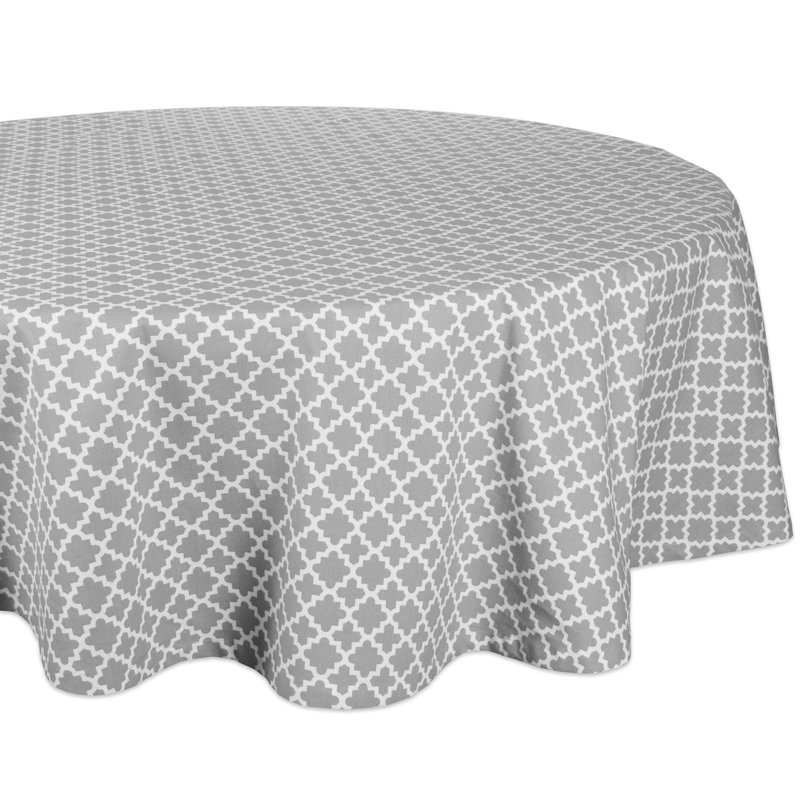 Trung Lattice Tablecloth, Gray