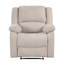 Fauteuil inclinable moderne avec revêtement en tissu texturé et accoudoirs à plateau-coussin