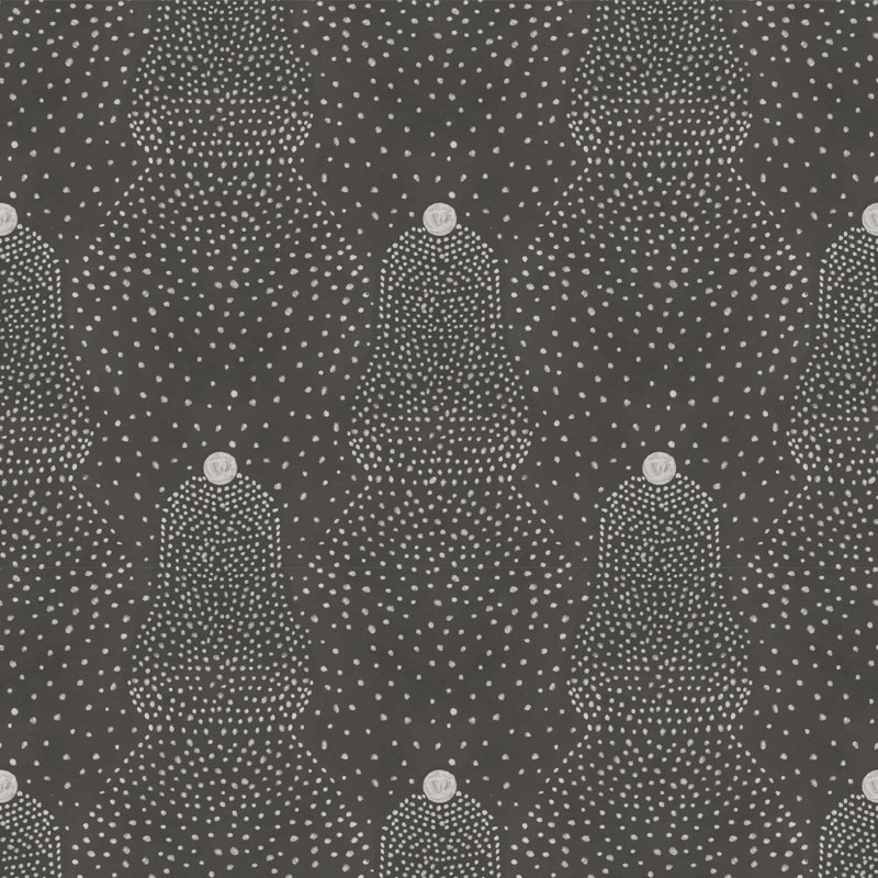 Beaded Current - Wallpaper, Soft Black, Non-Pasted, Faux Grasscloth