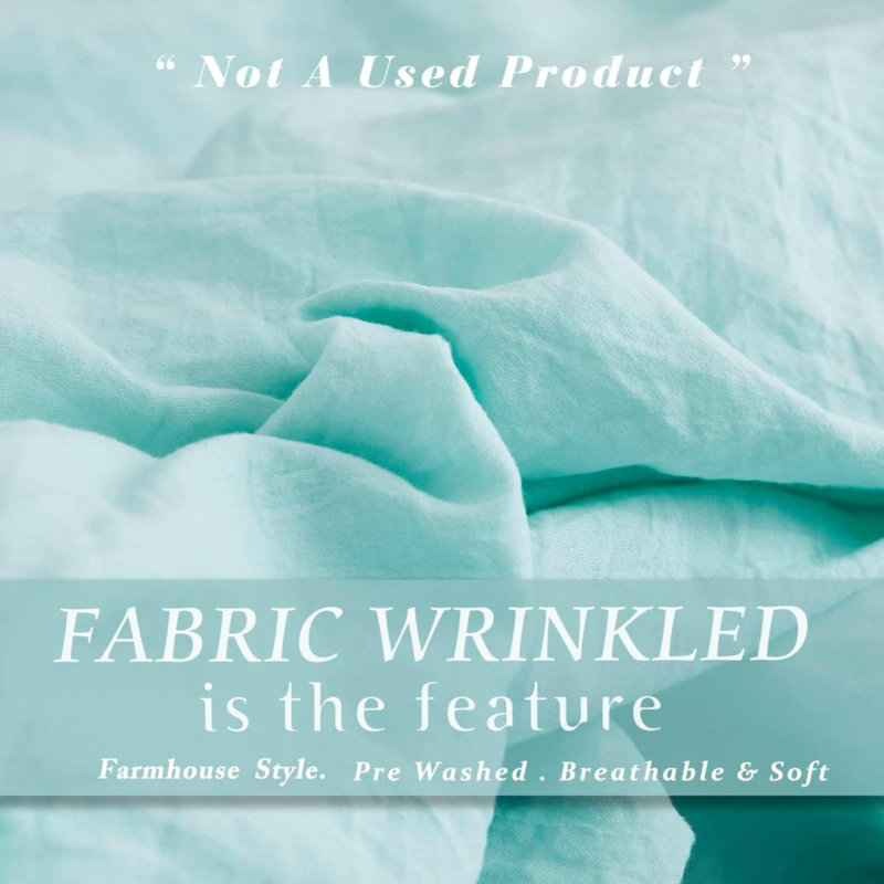 Pre Washed Down Alternative Comforter Set King - Reversible Chic Quilt Design - Box Stitched With 4 Corner Tabs - Lightweight For All Season - Aqua Duvet Comforter With 2 Pillow Shams