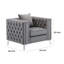 Fauteuil en velours 40 ", fauteuil d'appoint en velours, fauteuil d'appoint moderne, fauteuil-1145090065