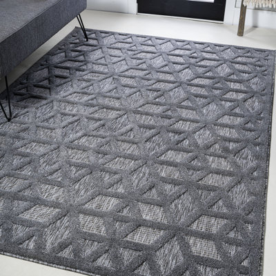 Tapis intérieur / extérieur gris foncé Talaia