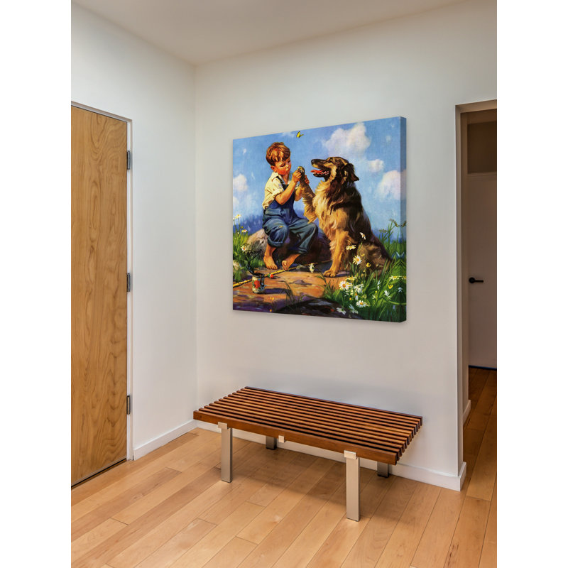 « best friends », reproduction d’impression sur toile tendue, 40 po x 40 po