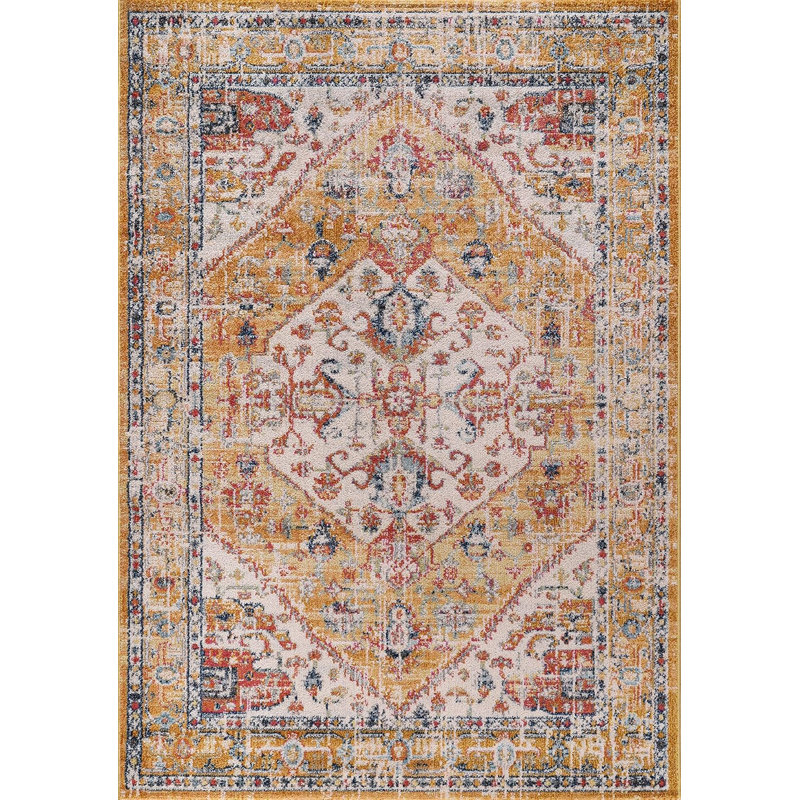 Soft Medium Pile Area Rugs Living Room Carpet Pad Oriental Vintage Rug Non Slip Entryway Rug 7656, Rectangle 120 x 180 cm