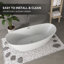 Baignoire autoportante moderne en acrylique Fslefay 71 po avec trop-plein et bonde centrale pour salle de bain