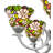 32" Wide Begonia 6 Light Chandelier
