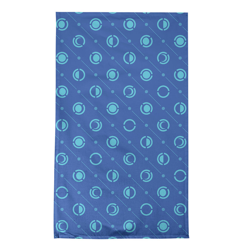 Torchon Moon phases, Bleu / ciel, Croisé en coton