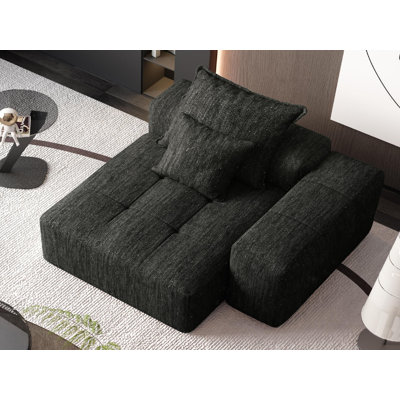 Chaise en chenille avec 2 coussins
