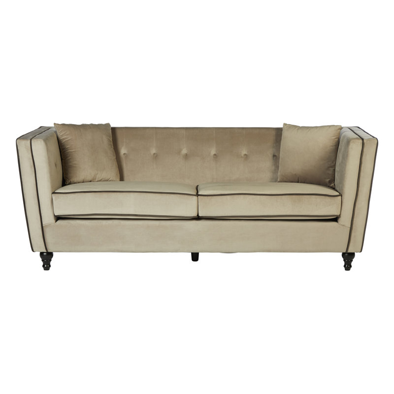 Livonia 3 Seater Velvet Sofa, Mink