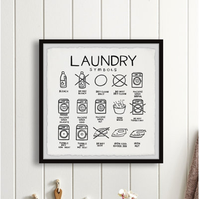 «Laundry Laundry Signs», impression encadrée