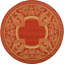 Tapis d'intérieur / extérieur à motif floral rouge / naturel Arneshia-20793862