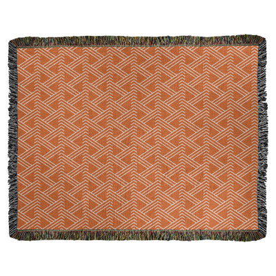 Couverture en coton tissé zigzag classique